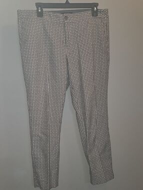 Banana Republic Tan, Black & White Patterned Hampton Fit Pants (Yy32)